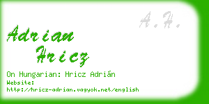 adrian hricz business card